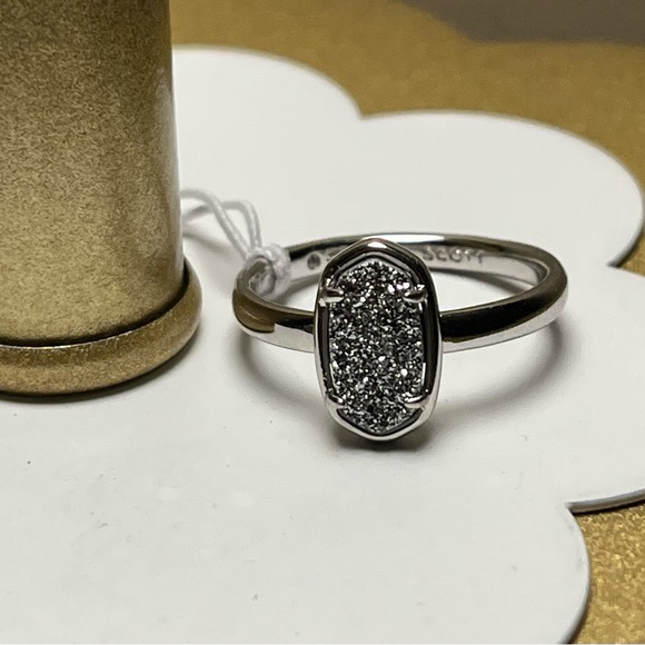 Kendra Scott Grayson  Silver tone Ring size 8 - Picture 4 of 8